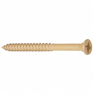 GRAINGER P55035P2 Flat Head WOOD SCREW Tan #9 2.5 L PK84