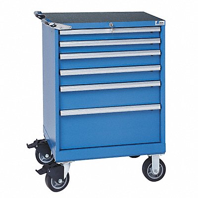 LISTA XSST07500602NAMBB Modular Drawer Cabinet 43-1/4 H 6 Drwr Bright Blue