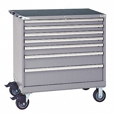 LISTA HS07500701FAMLG Modular Drawer Cabinet 41-1/2 H 6 Drwr Light Grey