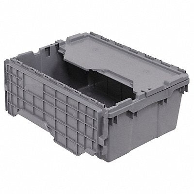 AKRO-MILS 390854W023 F8960 Attached Lid Ctr Grey Solid Ind Grd Poly