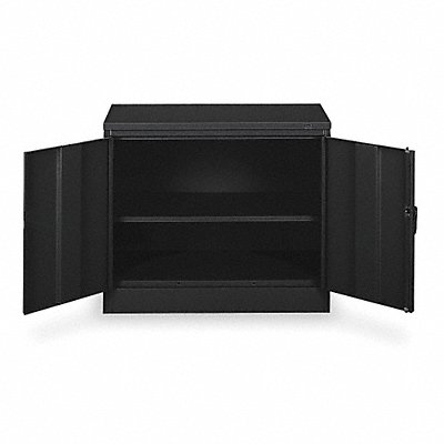 TENNSCO 1430BLACK Storage Cabinet 30 x36 x18 Black 2Shlv