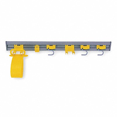 RUBBERMAID COMMERCIAL PRODUCTS FG199300Grey Closet Organizer/Tool Holder 34 L Yellow