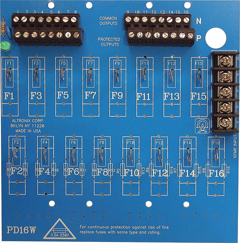 ALTRONIX PD16WCB Power Dist Module 16 Output PTC