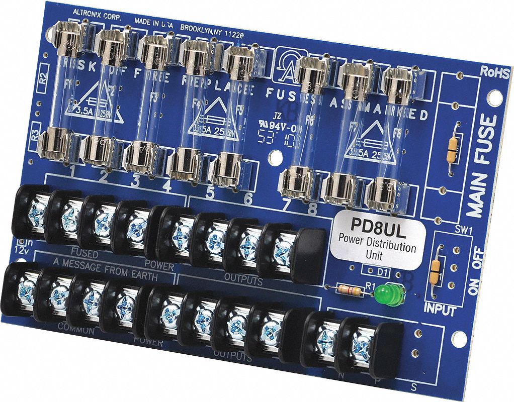 ALTRONIX PD8UL Power Dist Module 8 Output Fuse