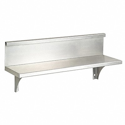 GRAINGER 4WMJ9 Utility Shelf SS 18 in Overall W Satin