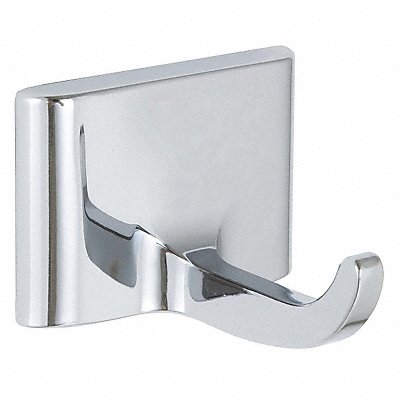 GRAINGER 4WMK7 Bathroom Hook Zinc Chrome Plated