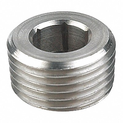 GRAINGER 40SP112N038 Hex Socket Plug 304 SS 3/8 in MNPT
