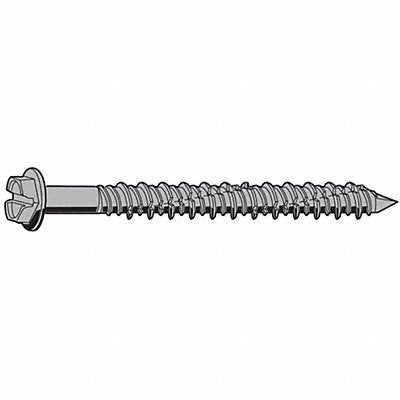 GRAINGER U705550250125 Concrete Anchor Screw Slotted SS 1/4 D 1-1/4 L PK100