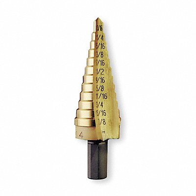IRWIN 15104 Step Cone Drill 3/16in to 7/8in HSS