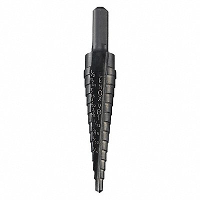 LENOX 30881VB1 Step Cone Drill 1/8in to 1/2in HSS