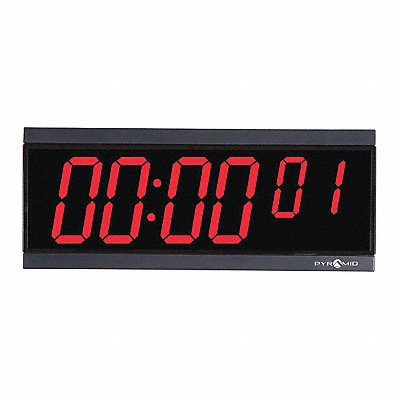 GRAINGER 9D26BRCT Digital Clock 11 1/8in W 4 1/2in H