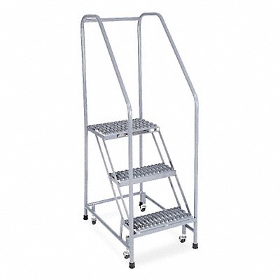 COTTERMAN 1203R1820A3E12B3C1P6 Rolling Ladder Welded Handrail Platform 30In H
