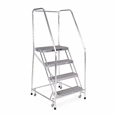 COTTERMAN A4R1822A3B3C50P6 Rolling Ladder Welded Handrail Platform 40In H