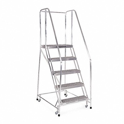 COTTERMAN A5R1822A3B3C50P6 Rolling Ladder Welded Handrail Platform 50In H