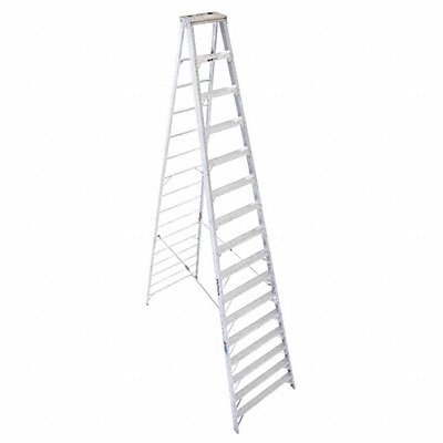 WERNER 416 Stepladder Aluminum 16 ft H 300 lb Cap.