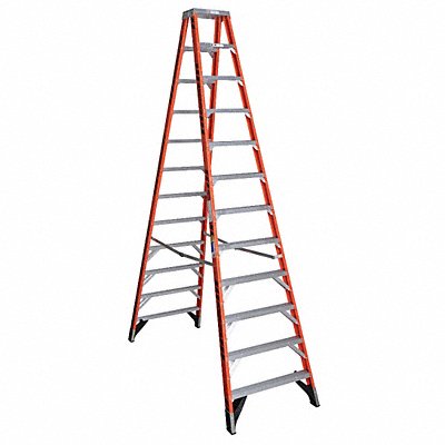 WERNER T7412 Twin Stepladder Fiberglass IAA 12ft T7400
