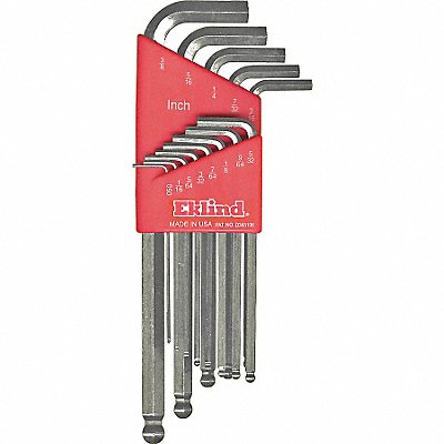 EKLIND 13313 Hex Key Set L 2 27/32 in to 6 3/4 in