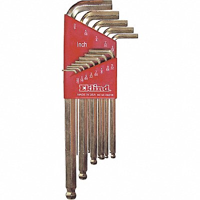 EKLIND 13413 Hex Key Set L 2 27/32 in to 6 3/4 in