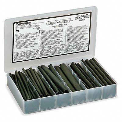 SHRINK-KON HSKIT Heat Shrink Tubing Kit Black 74 Pc