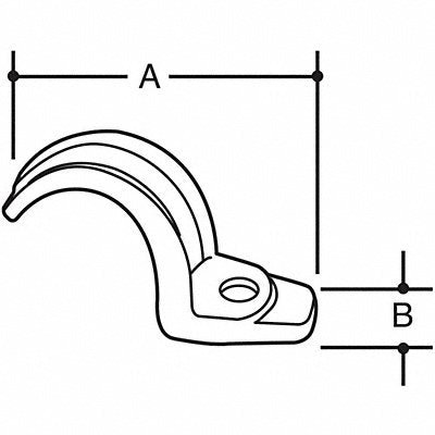 GRAINGER 4YF54 Strap Malleable Iron PK25