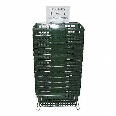 GRAINGER RWRHDBGN01ST G1931 Hand Basket Green 8 5/8 in PK12