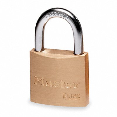 MASTER LOCK 4120KA Keyed Padlock 3/8 in Rectangle Gold