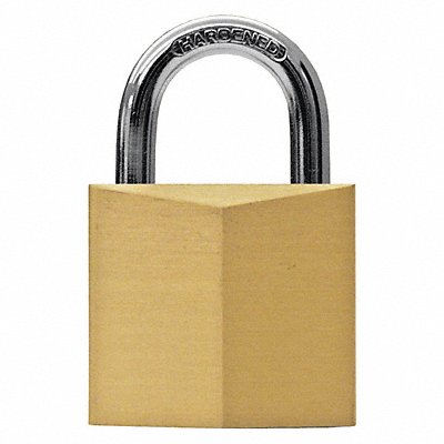 MASTER LOCK 4130KAWWG Keyed Padlock 9/16 in Rectangle Gold