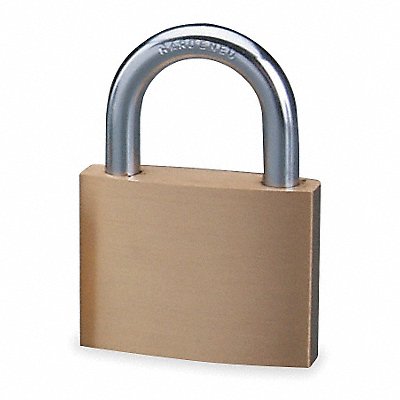 MASTER LOCK 4150KA Keyed Padlock 1 in Rectangle Gold