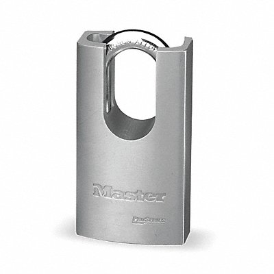 MASTER LOCK 7045 Keyed Padlock 29/32 in Rectangle Silver