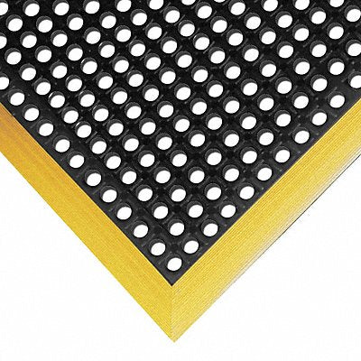 NOTRAX 549S2640YB Drainage Mat Black wYellowBrdr 2ft2 x3ft4