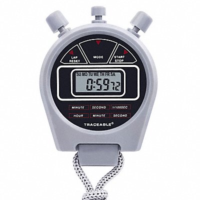 TRACEABLE 1043 Stopwatch Count Up 24 hrs LCD