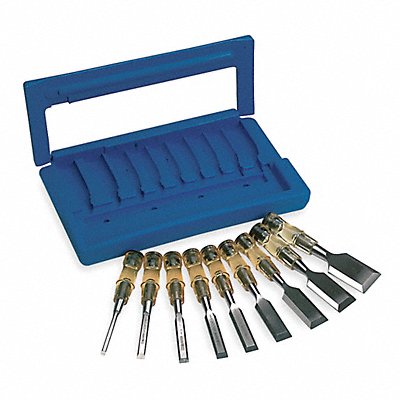 WESTWARD 4YR17 Wood Chisel Set 9 PC