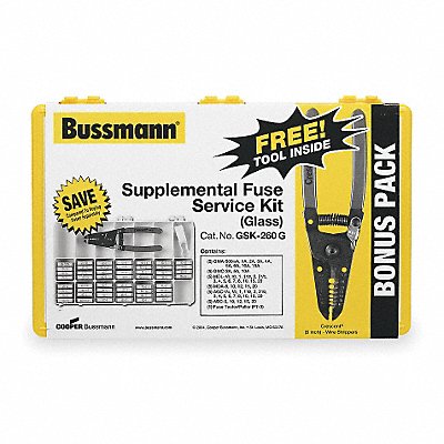 BUSSMANN GSK260 Glass Fuse Kit 260 Fuses Included