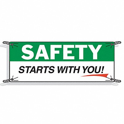 BRADY 50907 Banner 48 in x 120 in Polyethylene