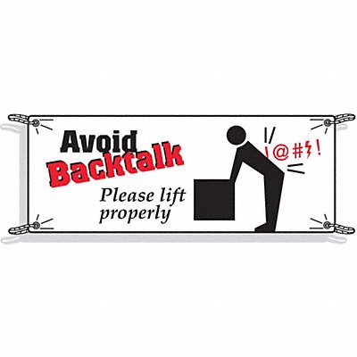 BRADY 50908 Banner 48 in x 120 in Polyethylene