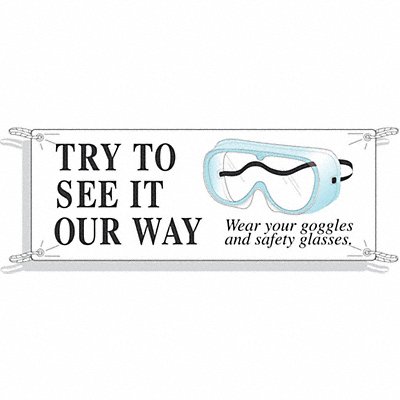 BRADY 50912 Banner 48 in x 120 in Polyethylene