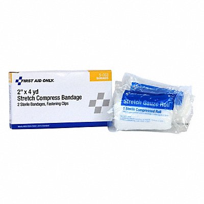 FIRST AID ONLY 5003 Stretch Gauze White 4yd L 2 W PK2