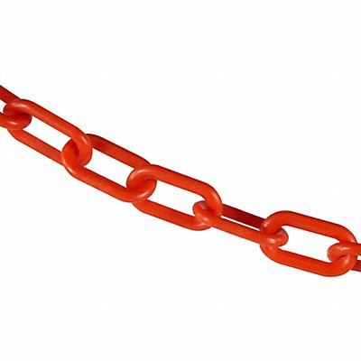 GRAINGER 5001350 Plastic Chain 50 ft L Traffic Orange