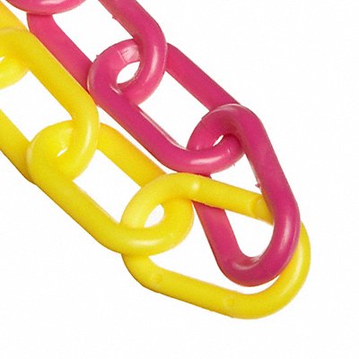 GRAINGER 50030100 K6949 Plastic Chain 100 ft L Magenta/Yellow
