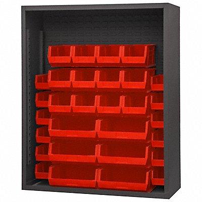DURHAM MFG 5006301795 Bin Cabinet Louvered 60 H 48 W 18 D