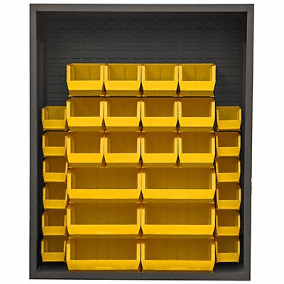 DURHAM MFG 50063095 Bin Cabinet Louvered 60 H 48 W 18 D