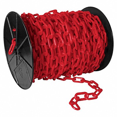 GRAINGER 50105 Plastic Chain 125 ft L Red