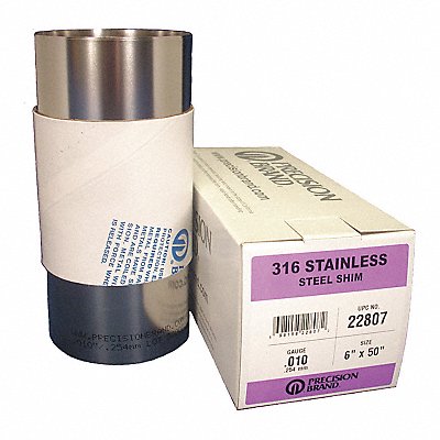 PRECISION BRAND 22870 Shim Stainless Steel 316 .020 x 12 x 100