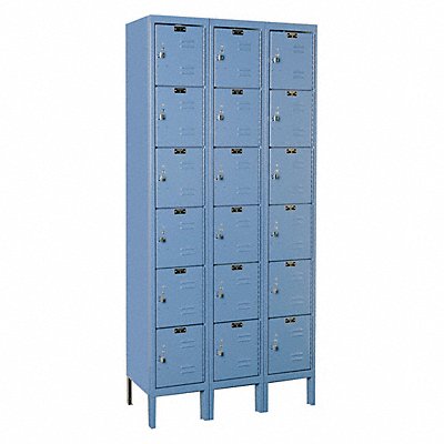 HALLOWELL U32286AMB Premium Locker 36 X12 X78 6 Tier Blue
