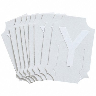 BRADY 5040PY Numbers and Letters Labels PK 10