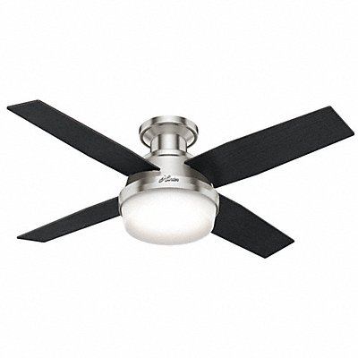 HUNTER 59243 Dempsey Fan 44 Nickel LP Light Kit