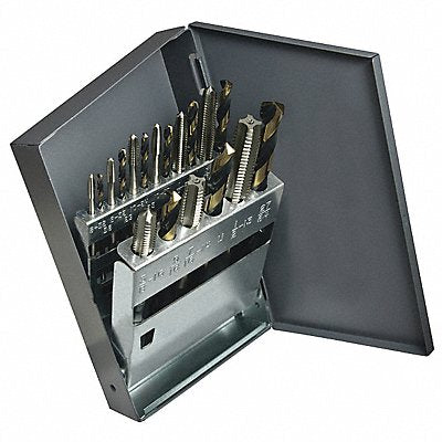 CLE-LINE C21191 Jobber Drill Bright Hand Tap Set 18Pc