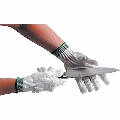 SAN JAMAR SG10L Cut Resistant Glove W/HPPE Lev 5 Wht