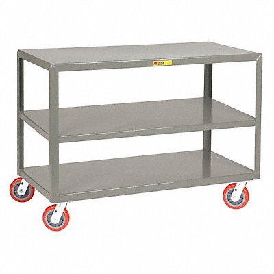 LITTLE GIANT 3IP24366PY Mobile Tables 3-Shelf 3600 lb 24 x 36