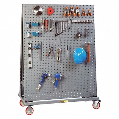 LITTLE GIANT AFPB2S2448TL60 Mobile Pegboard A-Frame Double 24x48x60